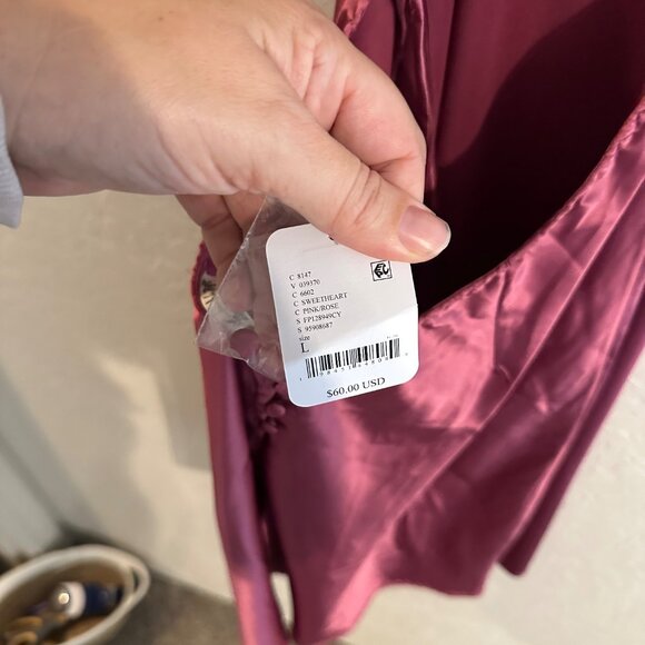 NWT Free People Bundle of Champagne & Pink Silky Slip Halter Dresses - Picture 10 of 14